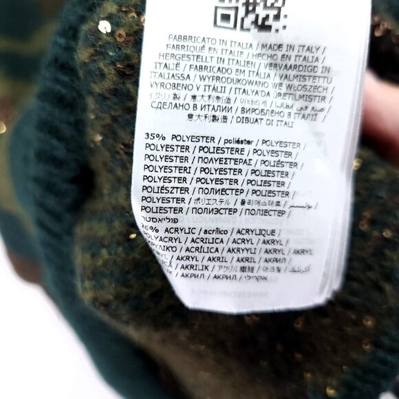 Guess Alpaca Blend Sweater Dress Size XS Made in Italy Deana Soft Camo Glitter - Picture 9 of 15